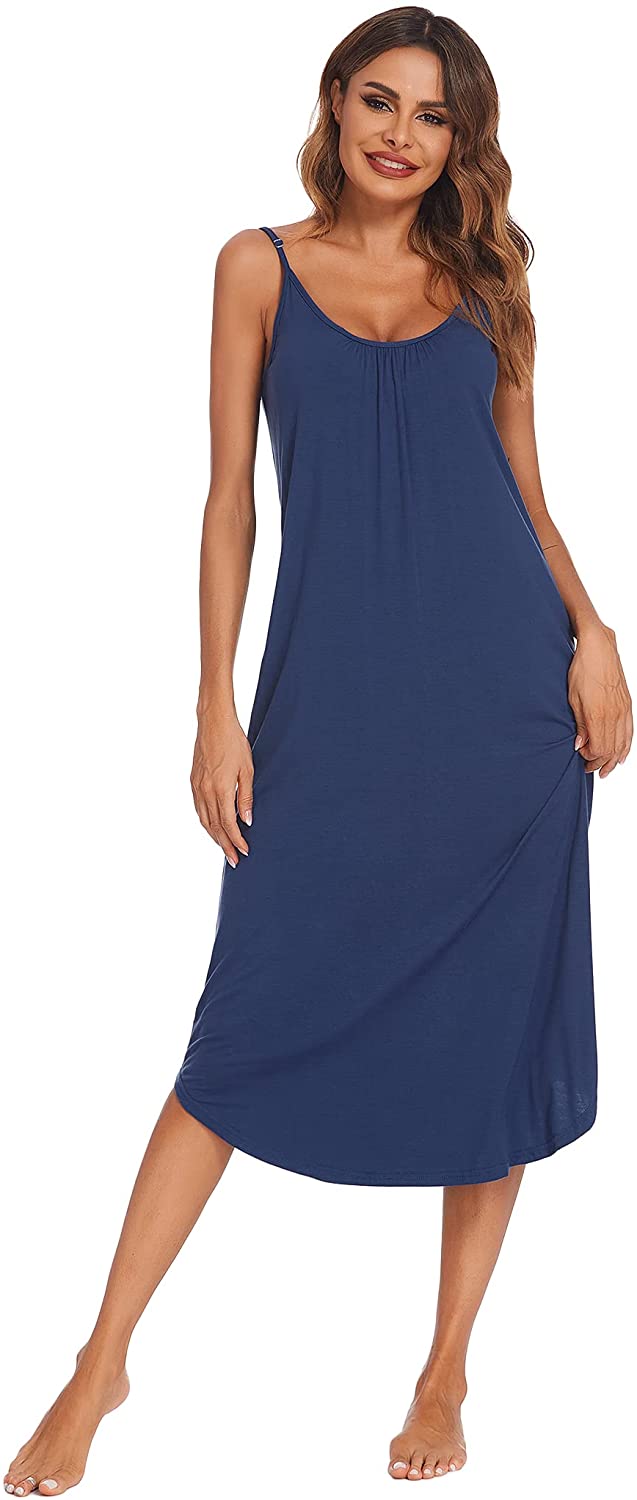 Price:$21.98 Womens Sleeveless Long Nightgown Summer Slip Night Gowns Dress Soft Sleepshirt Chemise Pajamas at Amazon Women’s Clothing store