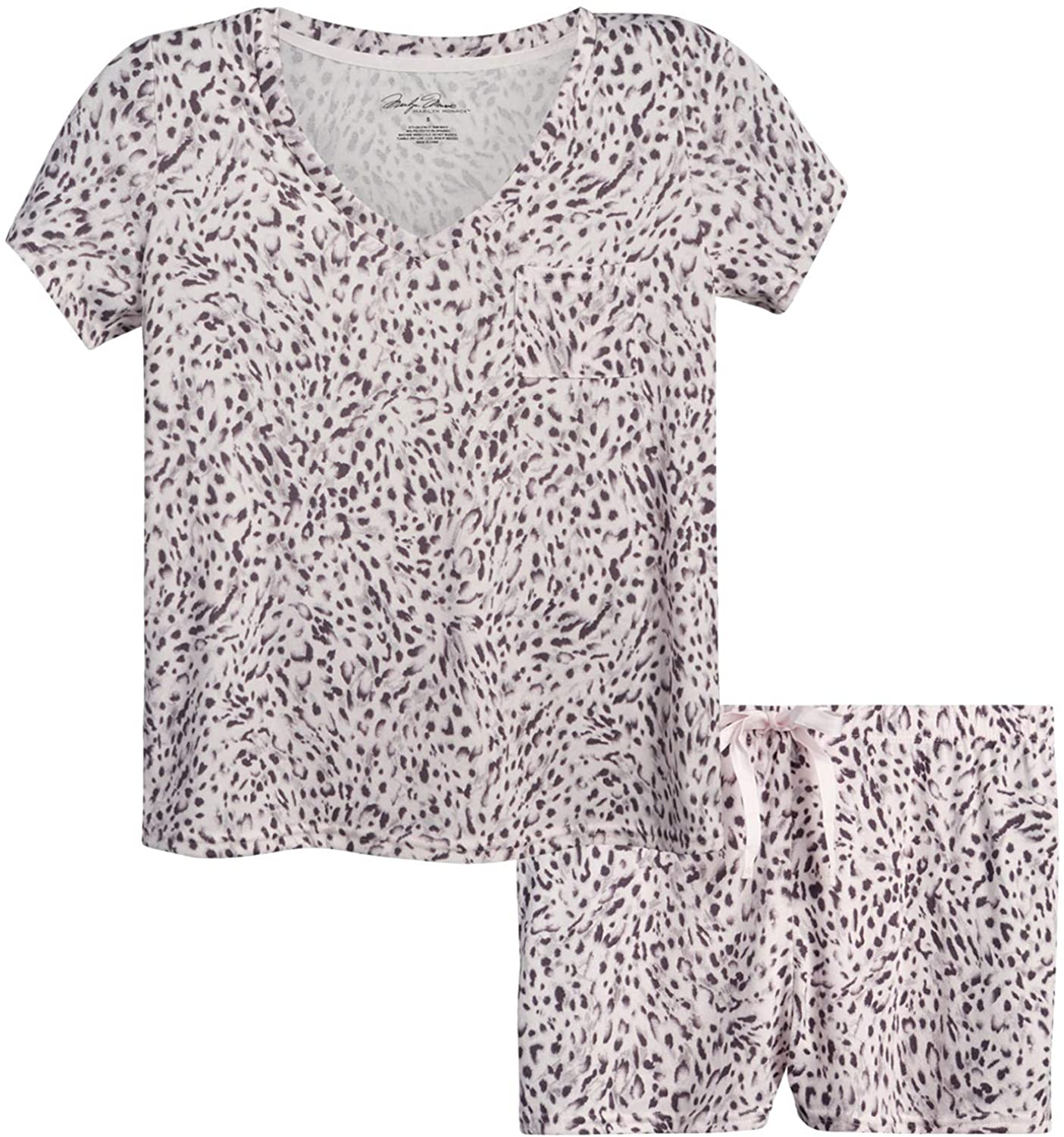 Price:$14.99 Monroe Women's Pajama Set – 2 Piece Super Soft Sleep Shirt and Matching Shorts at Amazon Women’s Clothing store