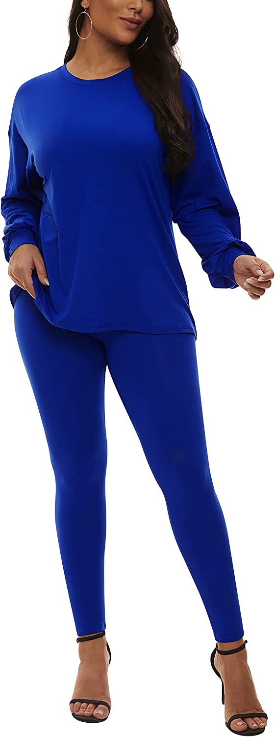 Price:$25.99 Two Piece Outfits for Women Round Neck Sweatsuits Long Sleeve Loungewear Sets at Amazon Women’s Clothing store