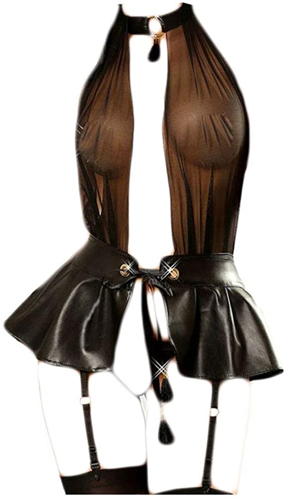Price:$13.98 Sexy Clubwear Faux Leather Cosplay Party Skirt Nightwear Dress Gift for Wife Girlfriend : Clothing, Shoes & Jewelry