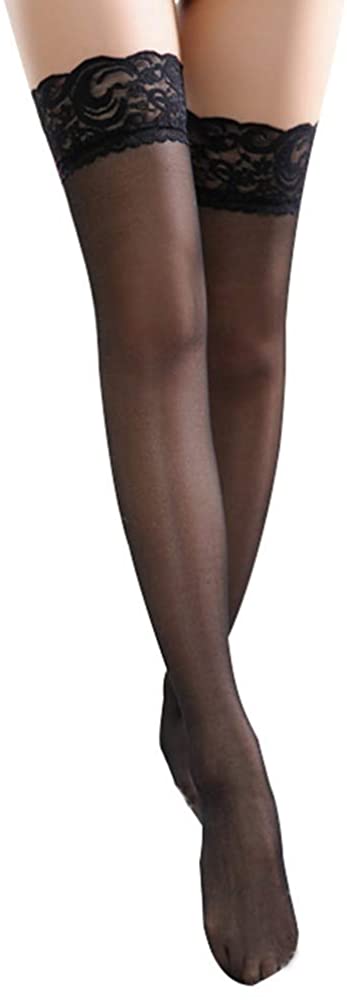 Price:$9.89 Lovable Sexy Long Tube Silk Stockings 8cm 2 Pairs (Black) at Amazon Women’s Clothing store