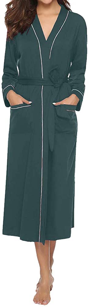 Price:$25.99 Robes for Women Lightweight Long Robes for Women Soft Maternity Robe (M/L,Green) at Amazon Women’s Clothing store