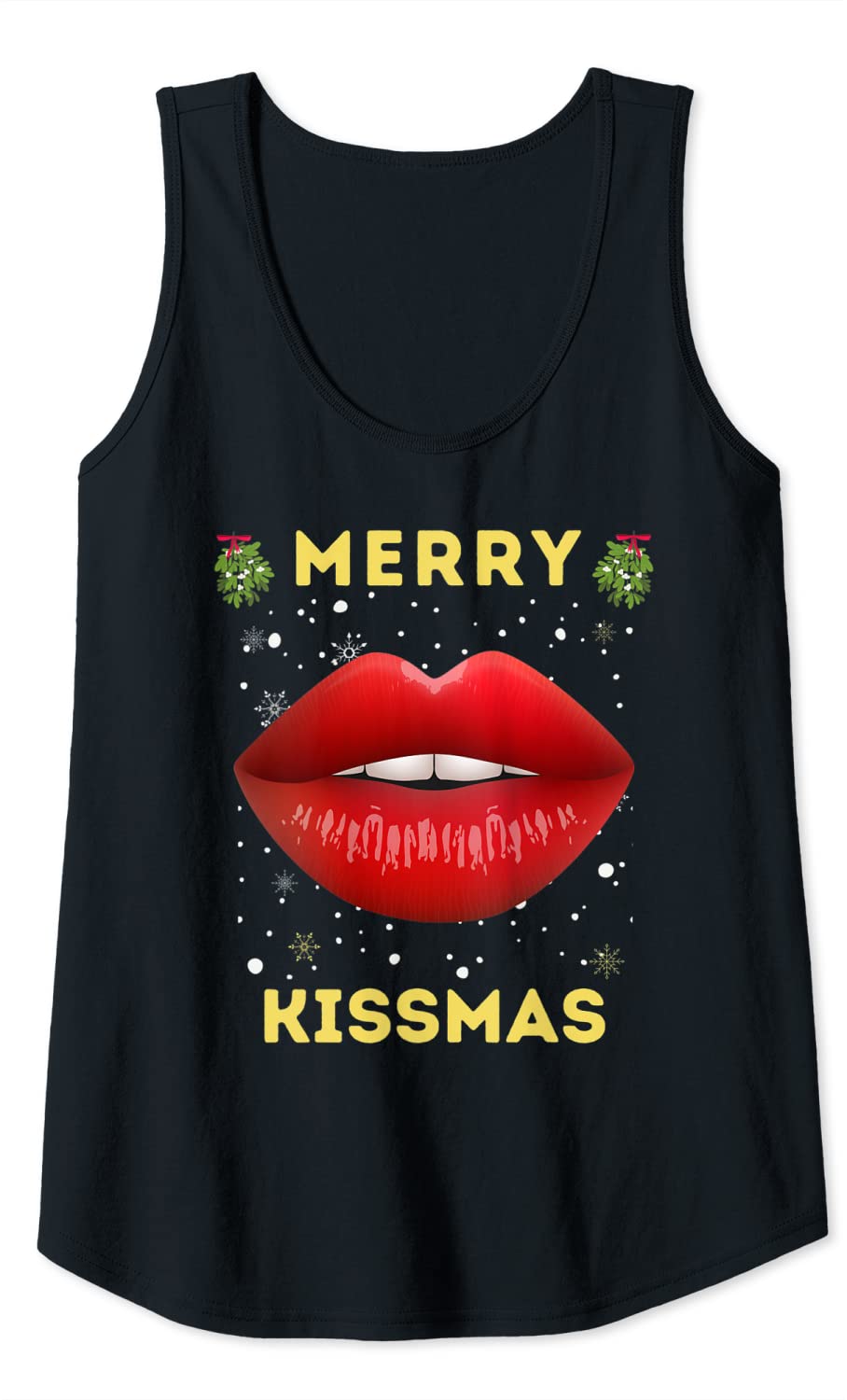Price:$18.95 Sexy Cute Merry Kissmas Christmas Costume Pajamas PJs Women Tank Top : Clothing, Shoes & Jewelry