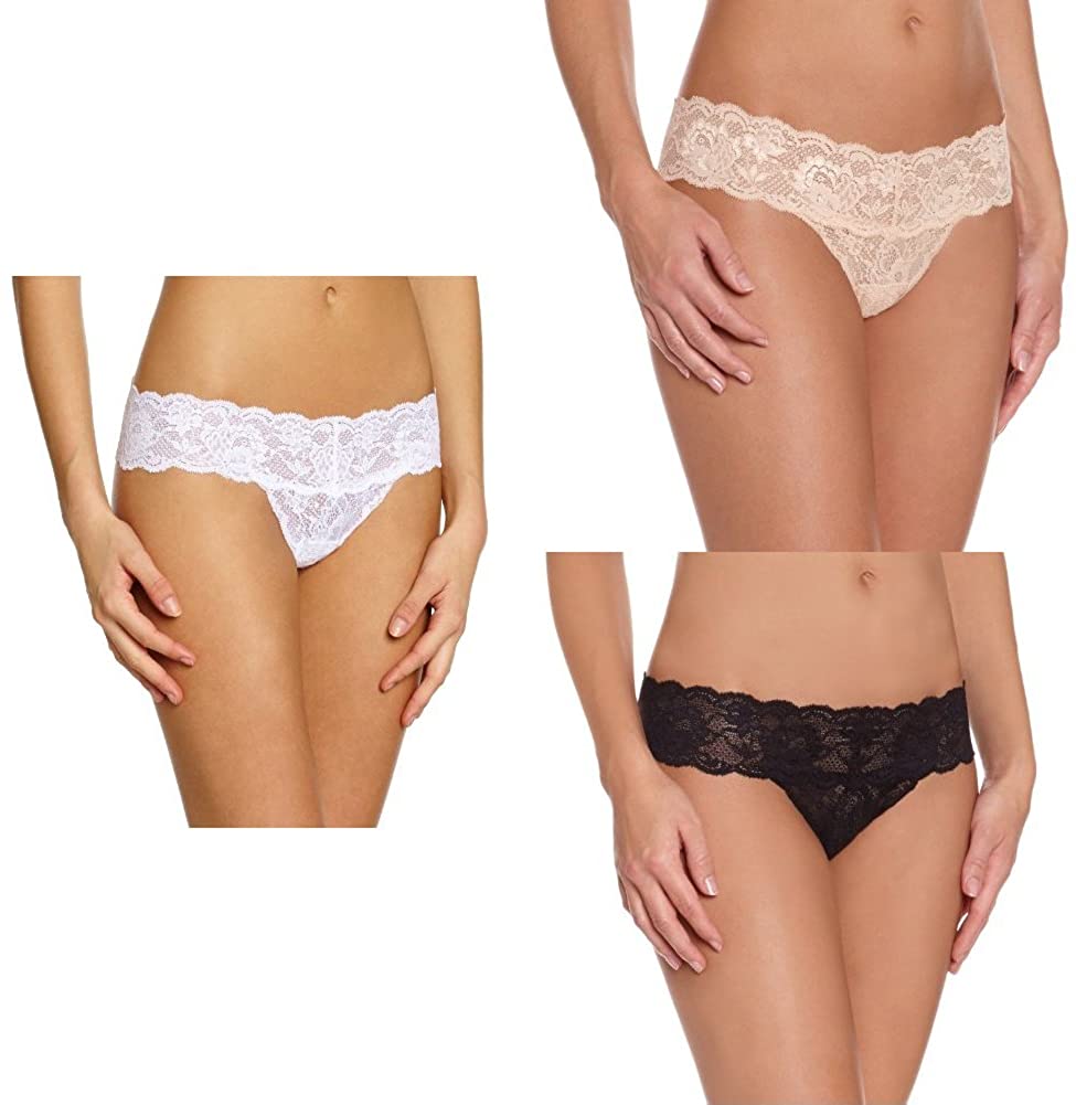 Price:$60.00 Women's Never Say Never Cutie Thong , White/Blush/Black, One Size : Clothing, Shoes & Jewelry
