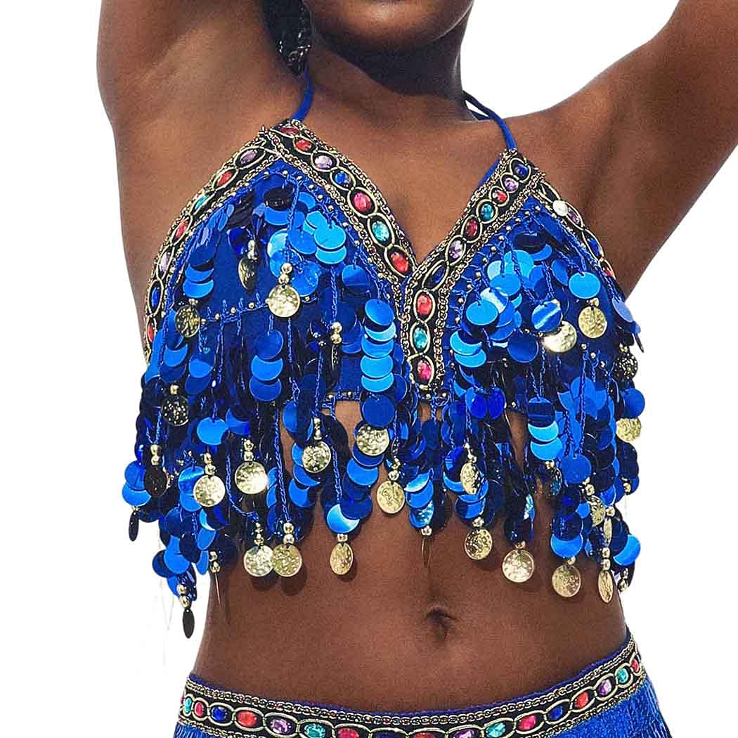 Price:$15.66 Sexy Sequins Tassel Bra Body Chain Blue Beach Bikini Bra Top Fashion Body Harness Festival Rave Party Nightclub Body Accessories Jewelry for Women and Girls : Clothing, Shoes & Jewelry