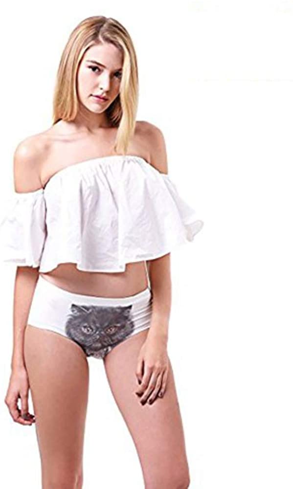 Price:$8.80 Negozio(TM Women's 3-Pack Soft Lingerie Traceless Cat Printed Sexy Underewar (M, Cat-Linda) at Amazon Women’s Clothing store