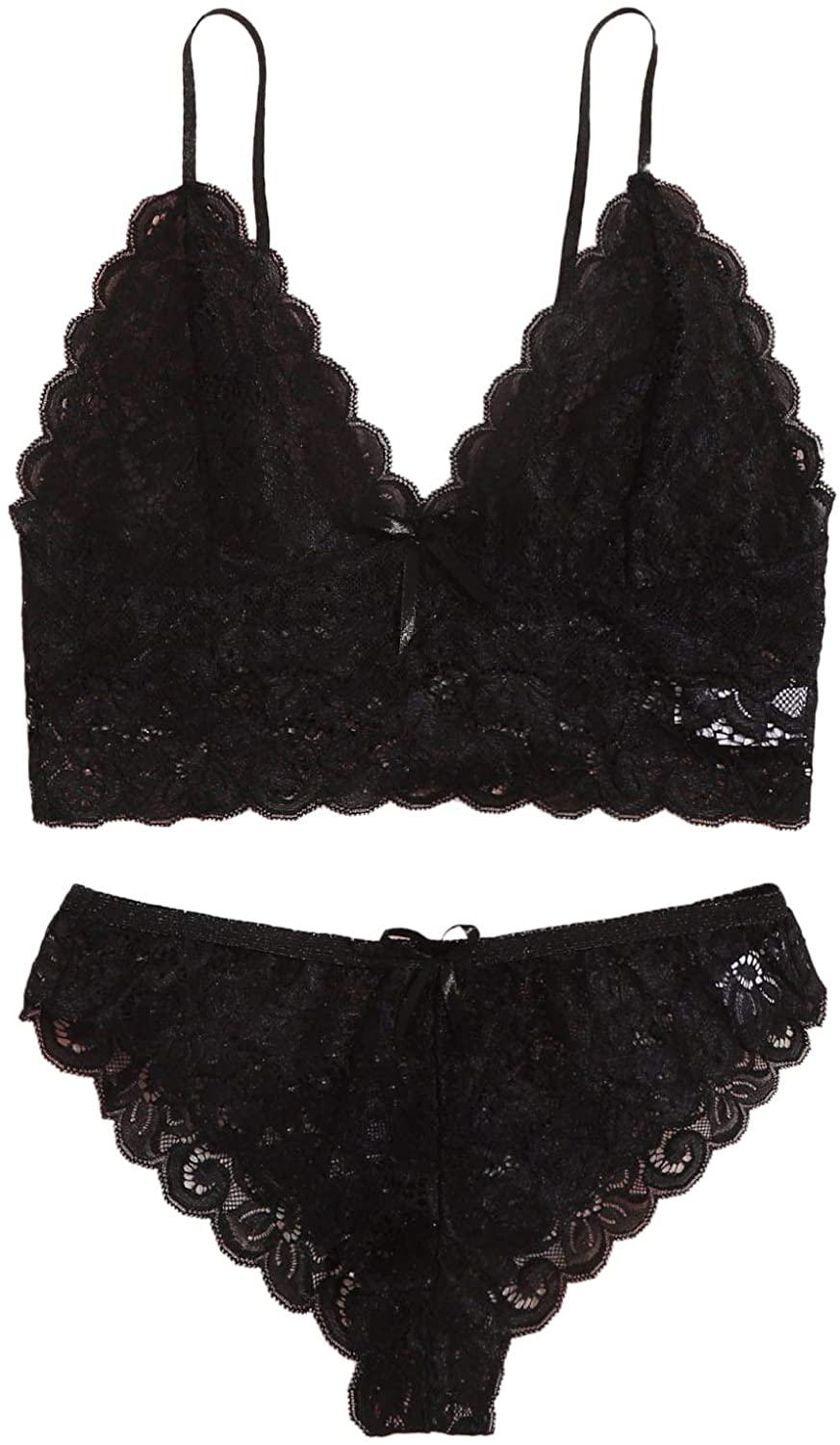 Price:$7.99 Women's 2 Piece Bra and Panty Set Lace Lingerie Set: Clothing, Shoes & Jewelry