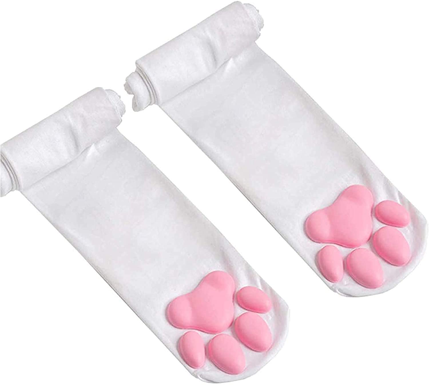 Price:$19.99 Cute Cat Paw Pad Sexy Stockings for Women Cosplay 3D Kitten Claw Socks at Amazon Women’s Clothing store