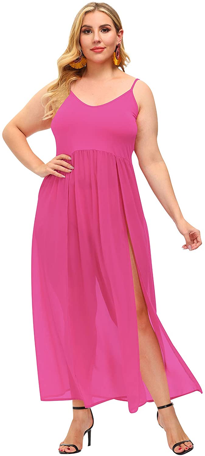 Price:$24.99 Lingerie Set Chemise - Plus Size Sexy Chiffon Long Nightgown Sleepwear Nighty at Amazon Women’s Clothing store