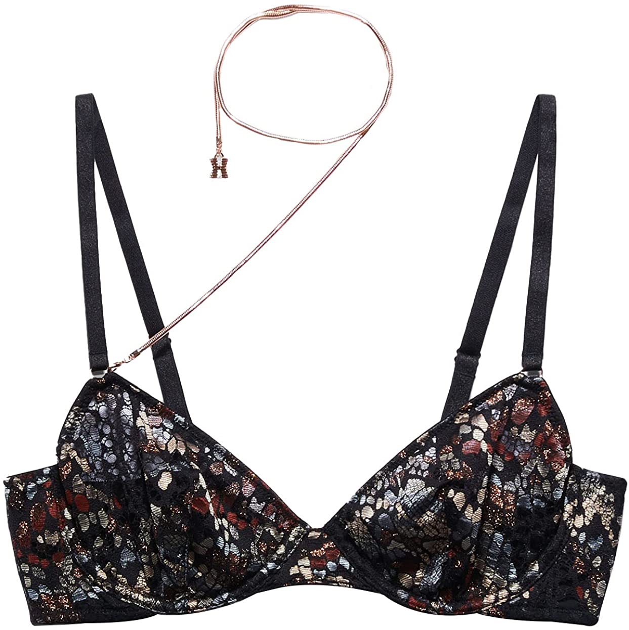 Price:$36.37 X Fenty, Women's, Cold-Hearted Snake Unlined Lace Demi Bra at Amazon Women’s Clothing store