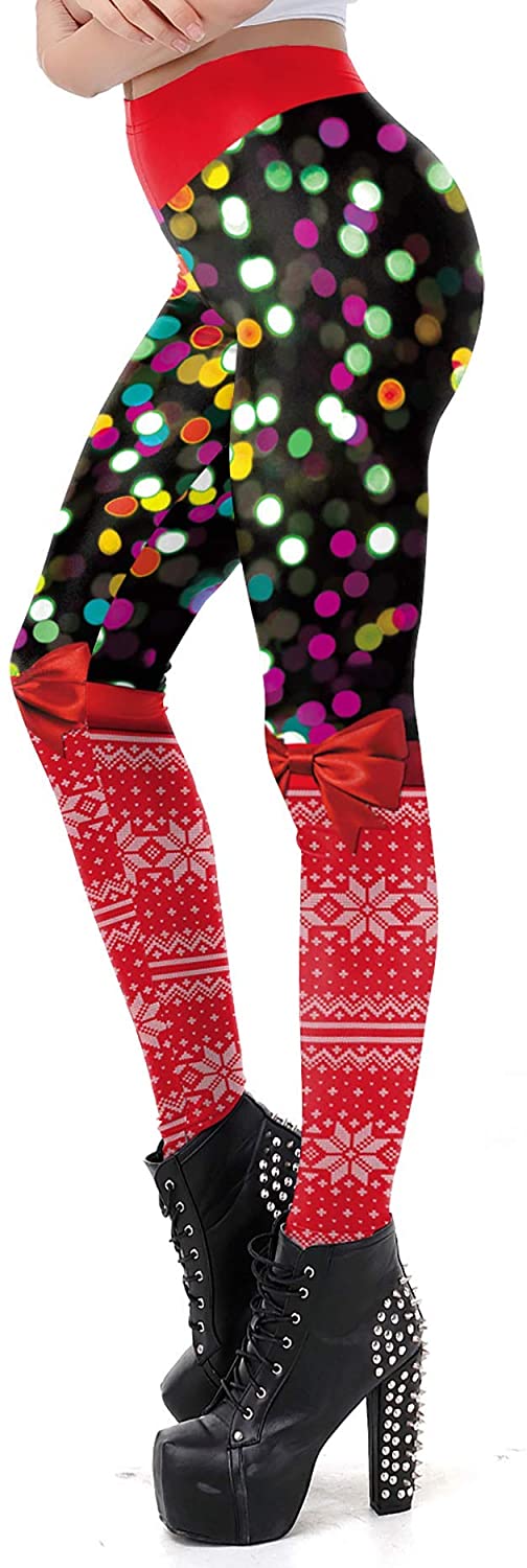 Price:$14.58 Design Christmas Leggings for Women Girls High Waist Tummy Yoga Pants Butt Lift Holiday Tights Plus Size at Amazon Women’s Clothing store
