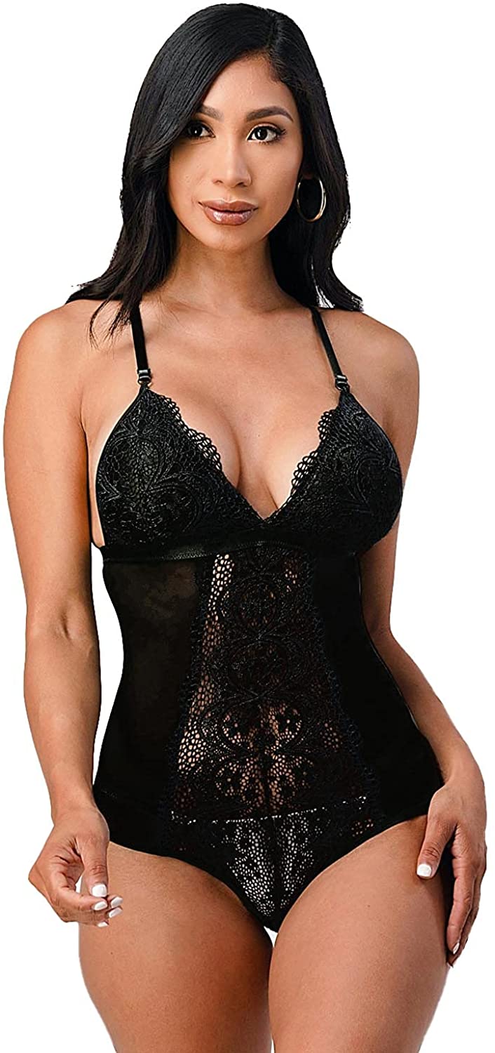 Price:$18.99 Women's One Piece Lingerie Sexy Lace Bodysuit Lace Babydoll : Clothing, Shoes & Jewelry