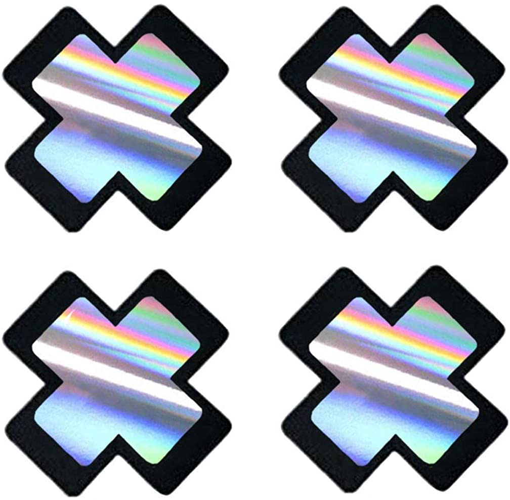 Price:$9.99 Girl Undies Holographic Cross Pasties for Raves, Music Festivals, and Lingerie!: Clothing, Shoes & Jewelry