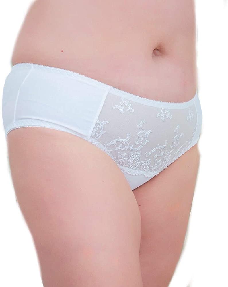 Price:$4.99 Lace Panties Briefs (Regular and Plus-size) see through lace plus size lingerie at Amazon Women’s Clothing store