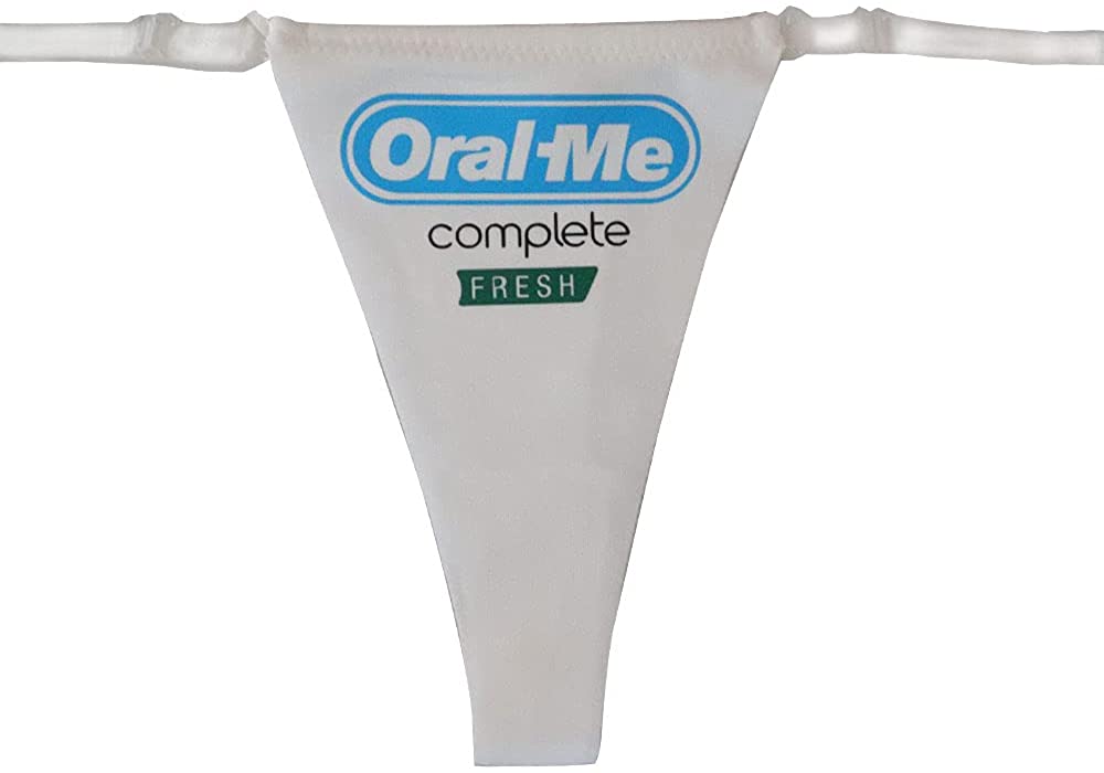 Price:$14.99 ORAL ME Sexy Hipster G-String with Transparent Strap Women's Funny Underwear Panties Briefs Lingerie Thong (Beige) : Clothing, Shoes & Jewelry