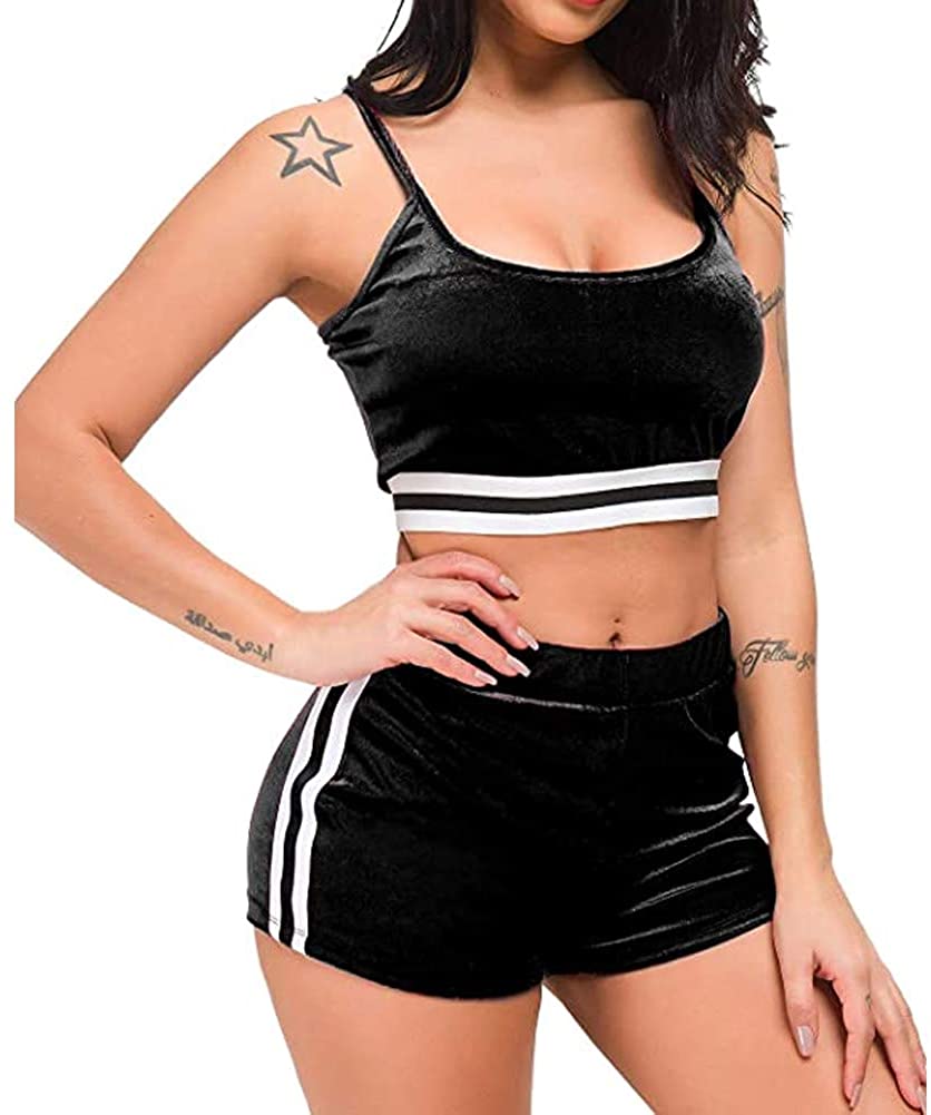 Price:$7.19 Piece Fashion Women´s Sets Casual Underwear Outfits Sexy Babydoll Nightwear Sleeveless Crop Top and Shorts Pijama Set at Amazon Women’s Clothing store