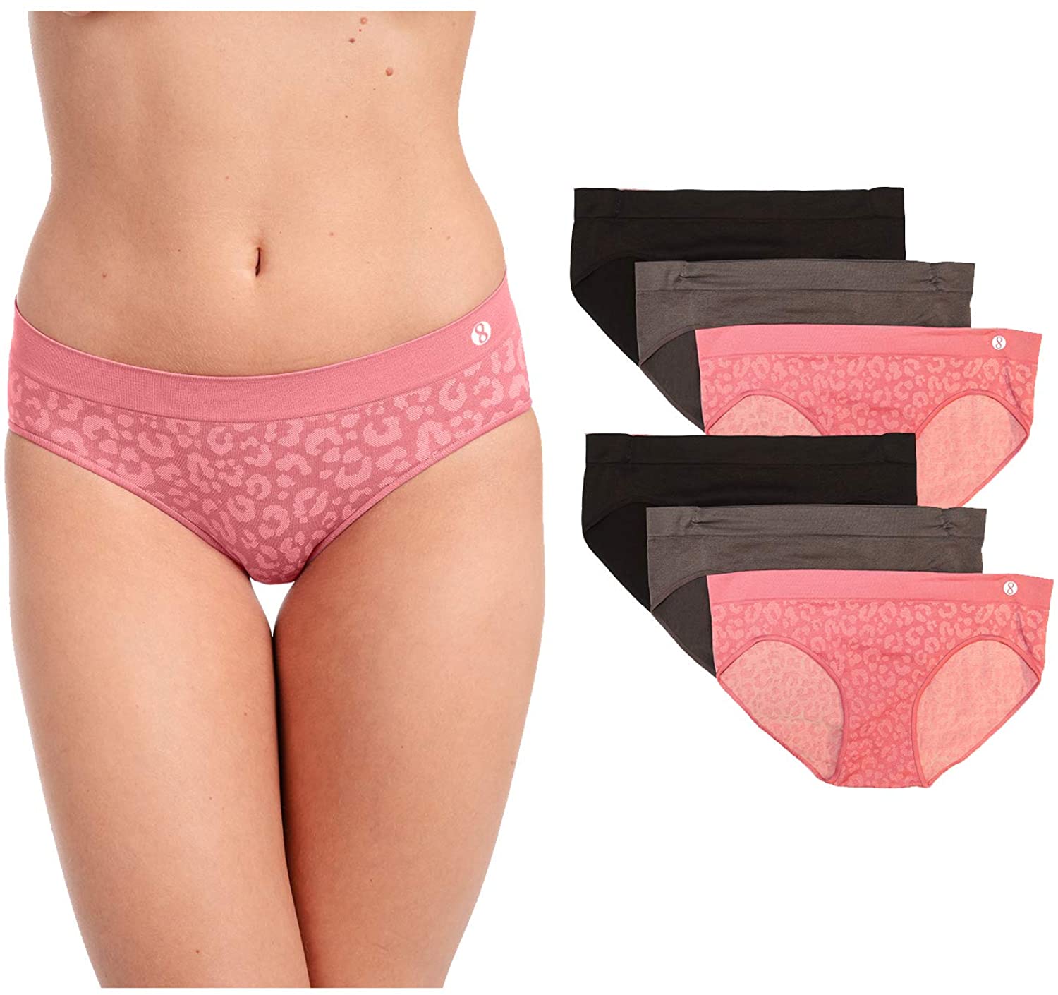 Price:$19.99 8 Women's 6 Piece Pack Performance Hipster Panties at Amazon Women’s Clothing store