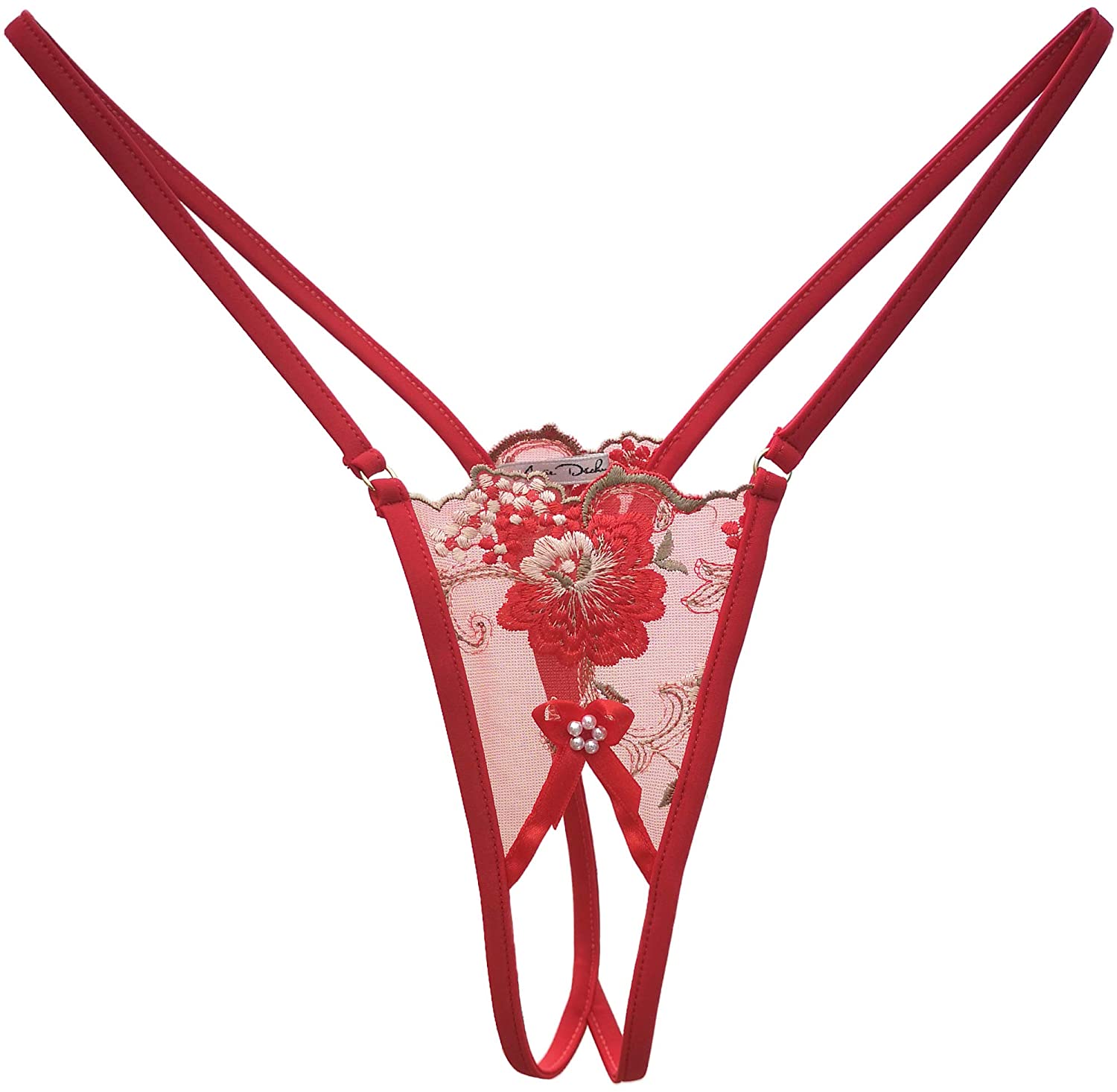 Price:$33.00 DÉCHU Sheer Lingerie See Through Knickers Panties Thong Sexy Gift for her Erotic red lace G String : Clothing, Shoes & Jewelry