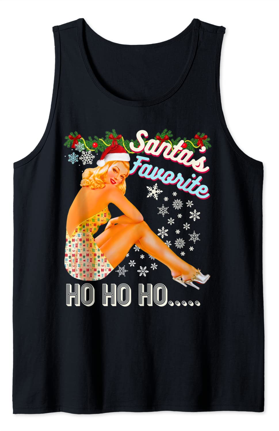 Price:$19.99 Ho Ho Nice Naughty Dirty Joke Meme Retro Tank Top : Clothing, Shoes & Jewelry