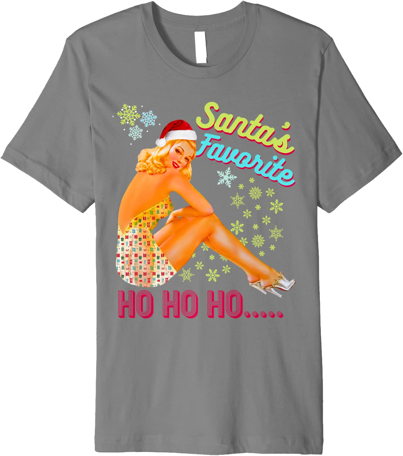 Price:$22.99 Ho Ho Nice Naughty Dirty Joke Meme Retro Premium T-Shirt : Clothing, Shoes & Jewelry