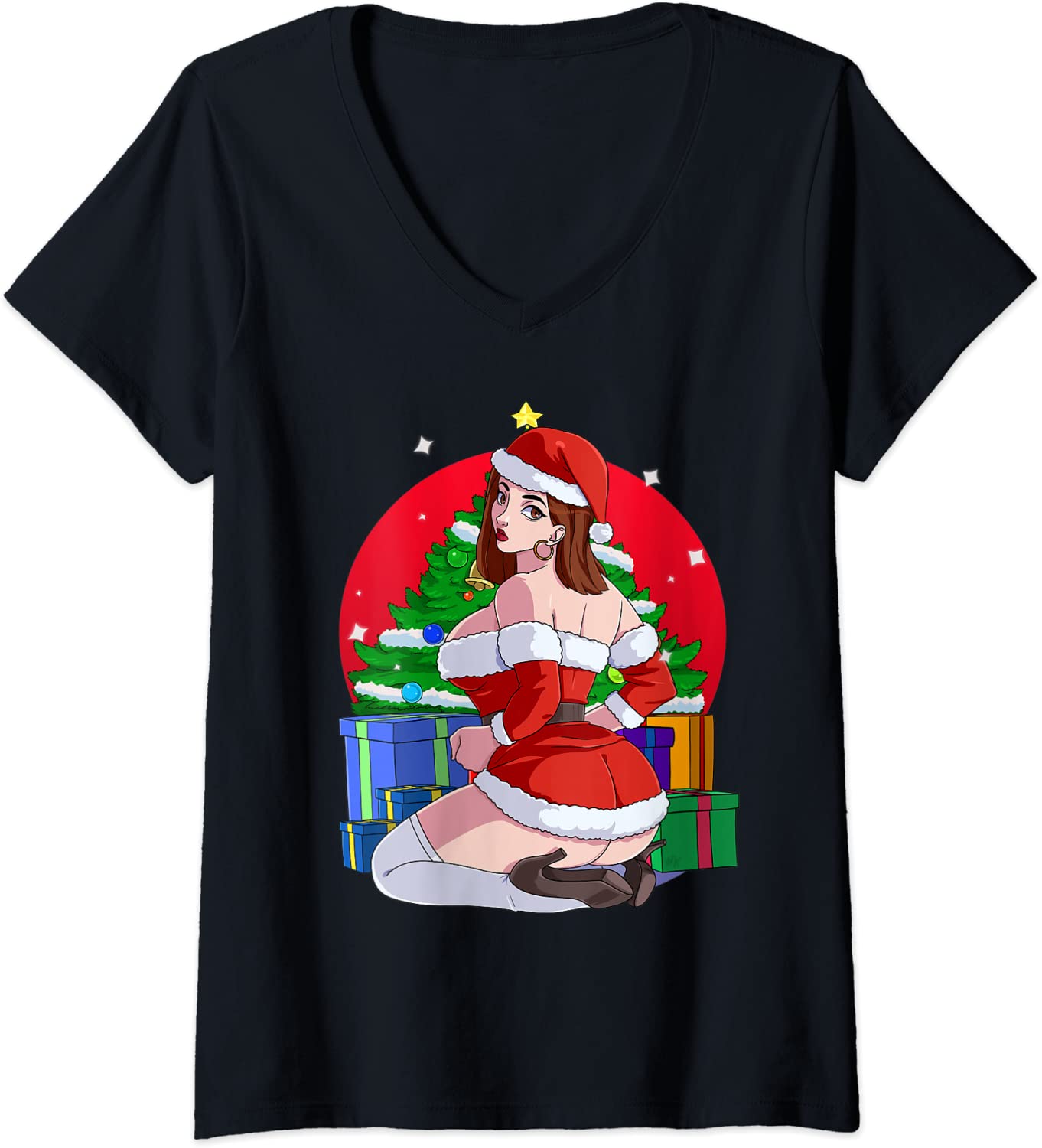 Price:$19.99 Mrs Santa Claus Sexy Mama Christmas Pajamas Xmas Gift V-Neck T-Shirt : Clothing, Shoes & Jewelry