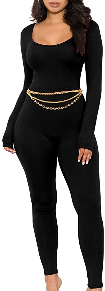 Price:$22.99 Women's Sexy Long Sleeve Bodycon Solid Outfits Club Rompers Jumpsuits : Clothing, Shoes & Jewelry
