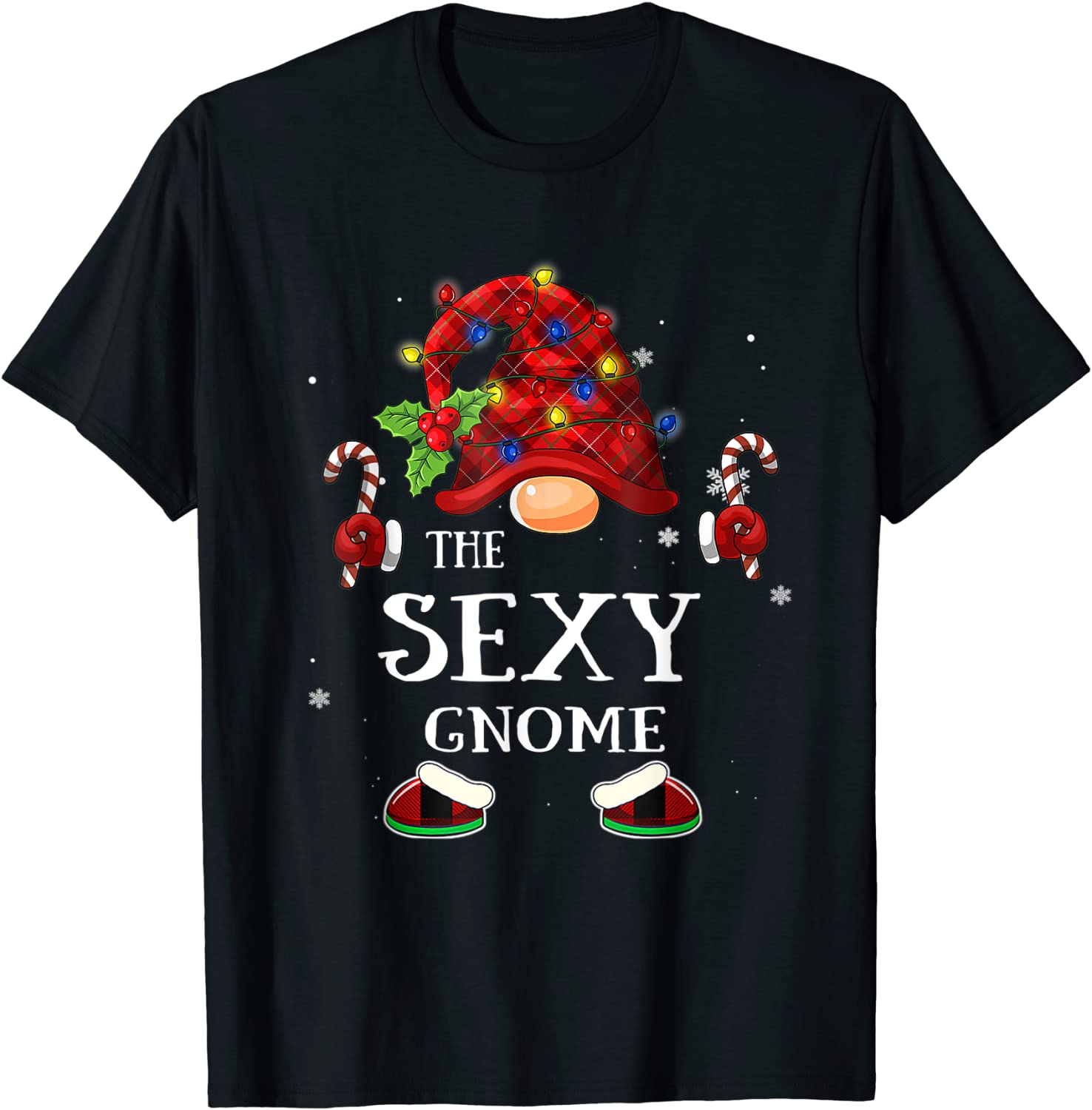 Price:$13.95 Family Funny The Sexy Gnome Christmas Group T-Shirt : Clothing, Shoes & Jewelry