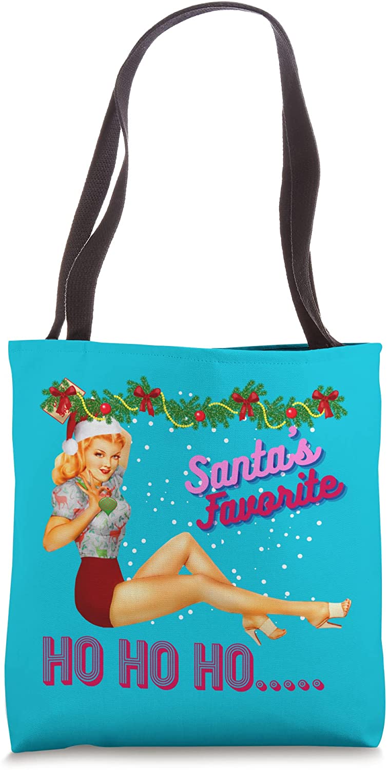 Price:$19.99 Ho Ho Nice Naughty Dirty Joke Meme Retro Tote Bag : Clothing, Shoes & Jewelry