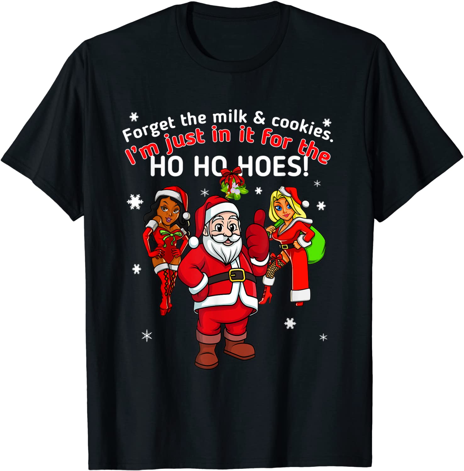Price:$18.99 Do It For The Ho's Santa Funny Inappropriate Christmas Men T-Shirt : Clothing, Shoes & Jewelry