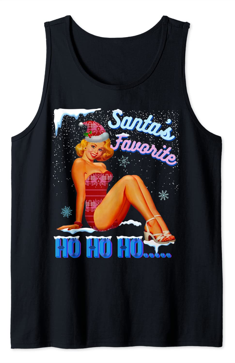 Price:$19.99 Santa's-Favorite-Ho Naughty Joke Snow Vintage Tank Top : Clothing, Shoes & Jewelry