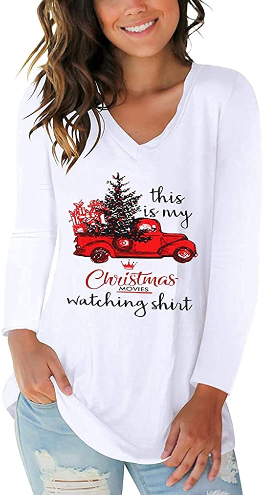 Price:$20.99 Women's Long Sleeve V-Neck Shirts Loose Casual Tee T-Shirt with Pocket at Amazon Women’s Clothing store