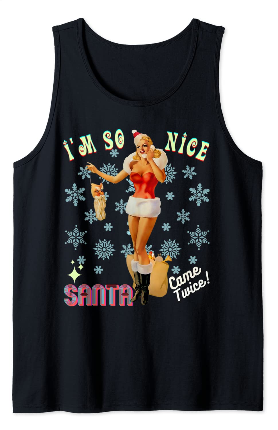 Price:$19.99 Snowflake Naughty Joke Vintage Tank Top : Clothing, Shoes & Jewelry