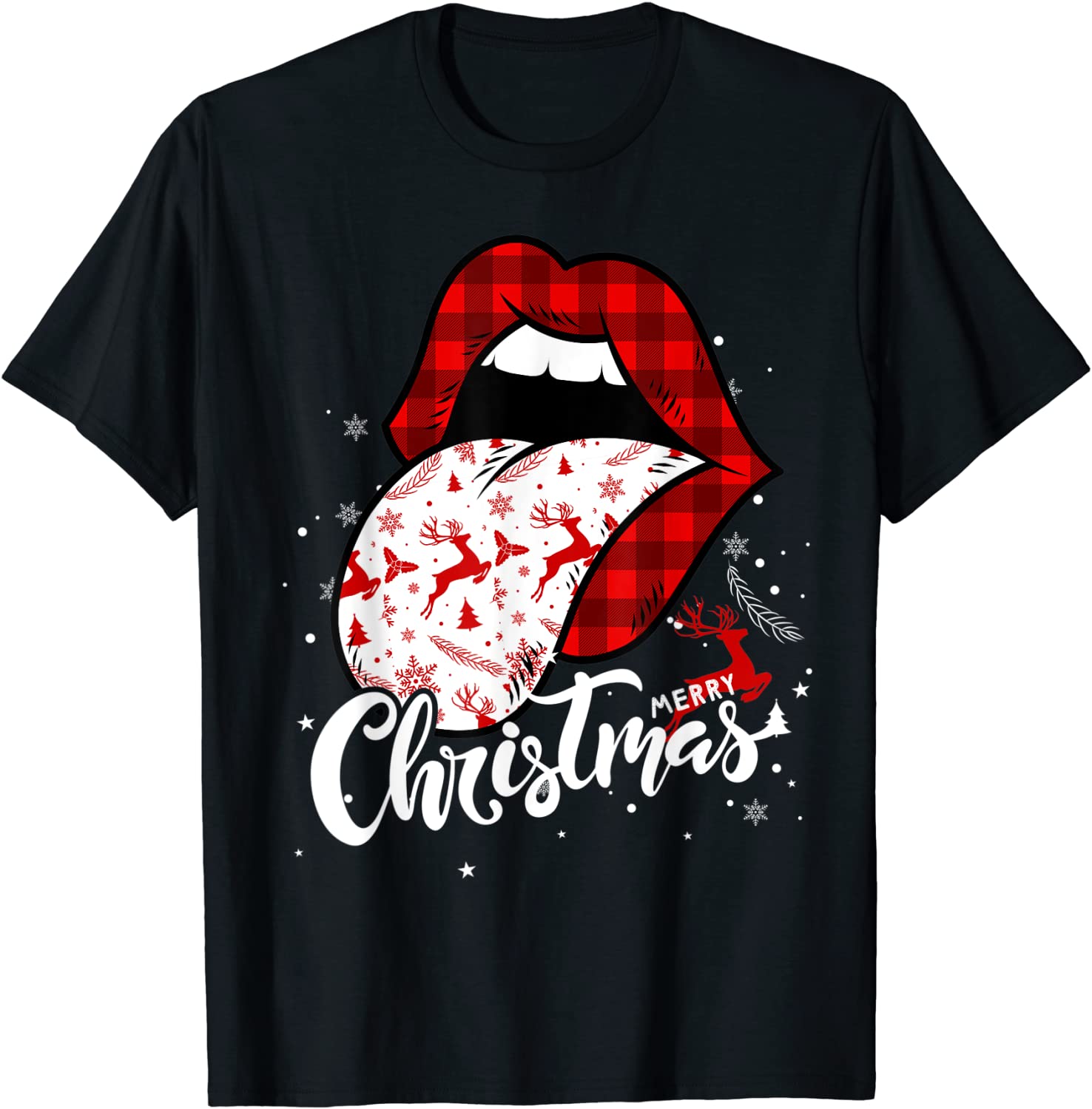 Price:$16.03 Lips Xmas Eve New Year Cute Lip Pajamas Merry Christmas T-Shirt : Clothing, Shoes & Jewelry