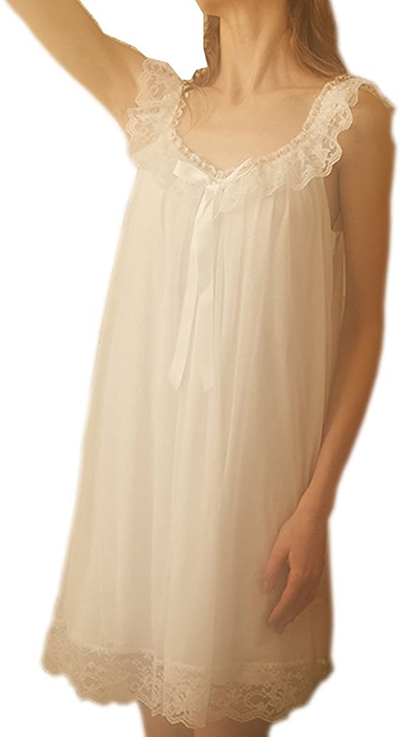 Price:$23.86 Sleepwear Lace Nightdress Victorian Vintage Nightgown Loungewear Pajamas at Amazon Women’s Clothing store