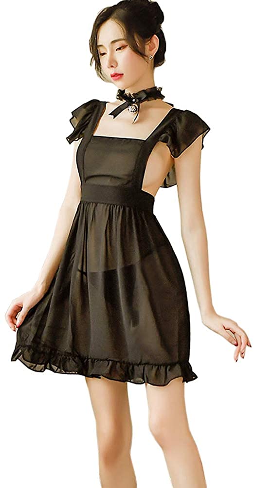 Price:$18.99 Sexy Maid To Tease French Maid Lingerie Costume Set Sexy cosplay French maid dress (black) : Clothing, Shoes & Jewelry