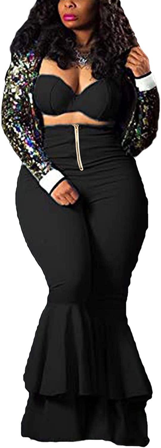 Price:$20.99 Womens Sexy 2 Piece Outfits Strap Bell Bottom Pants Short Sleeve Jumpsuits : Clothing, Shoes & Jewelry