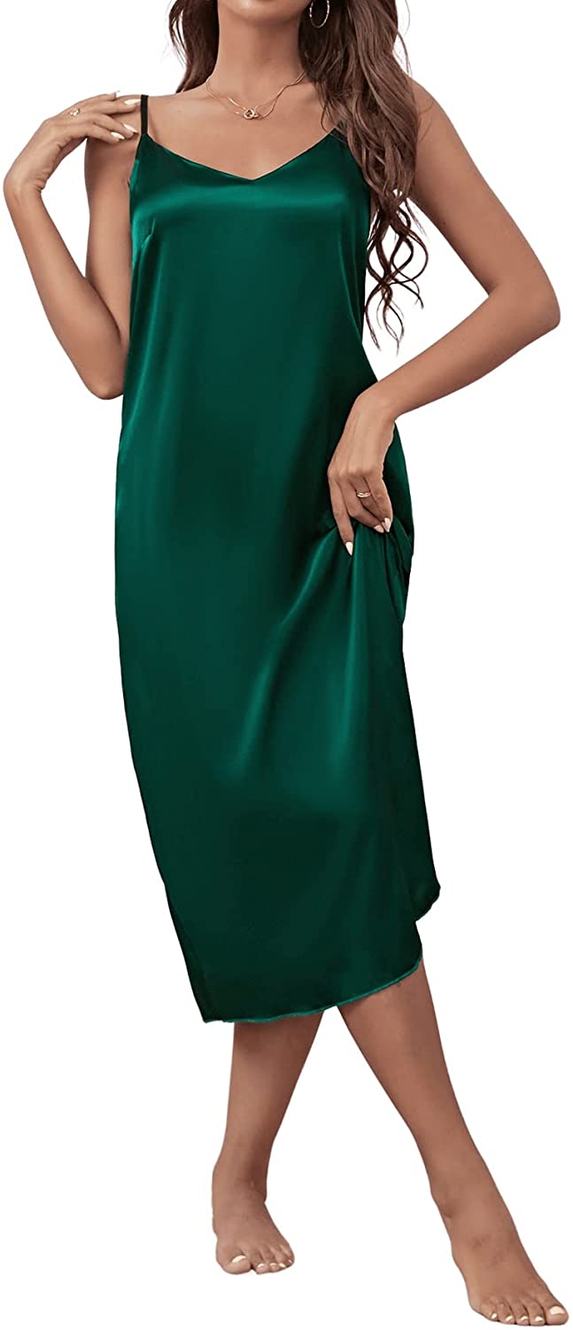 Price:$20.99 Women's Long Slips for Under Dresses Lingerie Satin Nightgown Sleep Dress at Amazon Women’s Clothing store