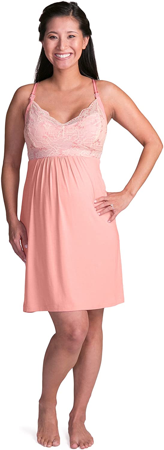 Price:$42.99 Bravely Lucille Nursing Nightgown & Maternity Gown at Amazon Women’s Clothing store
