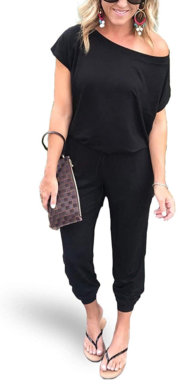 Price:$24.99 Women's Floral Printed Jumpsuits Solid Rompers Casual Comfy Striped Jumpsuit with Pockets : Clothing, Shoes & Jewelry