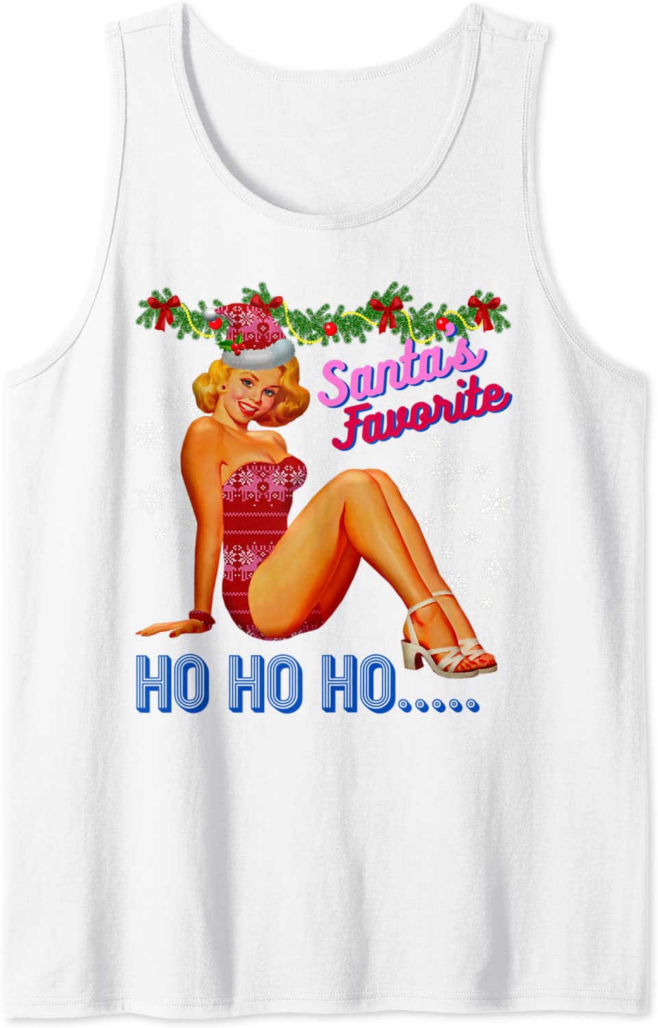 Price:$19.99 Santa's-Favorite-Ho Naughty Dirty Joke Vintage Tank Top : Clothing, Shoes & Jewelry