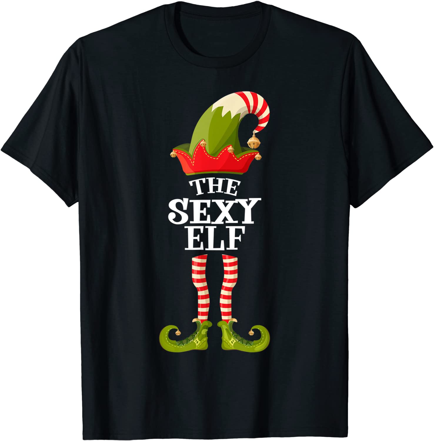 Price:$16.99 Sexy Elf Elf Shirt Funny Christmas Group Matching Family T-Shirt : Clothing, Shoes & Jewelry