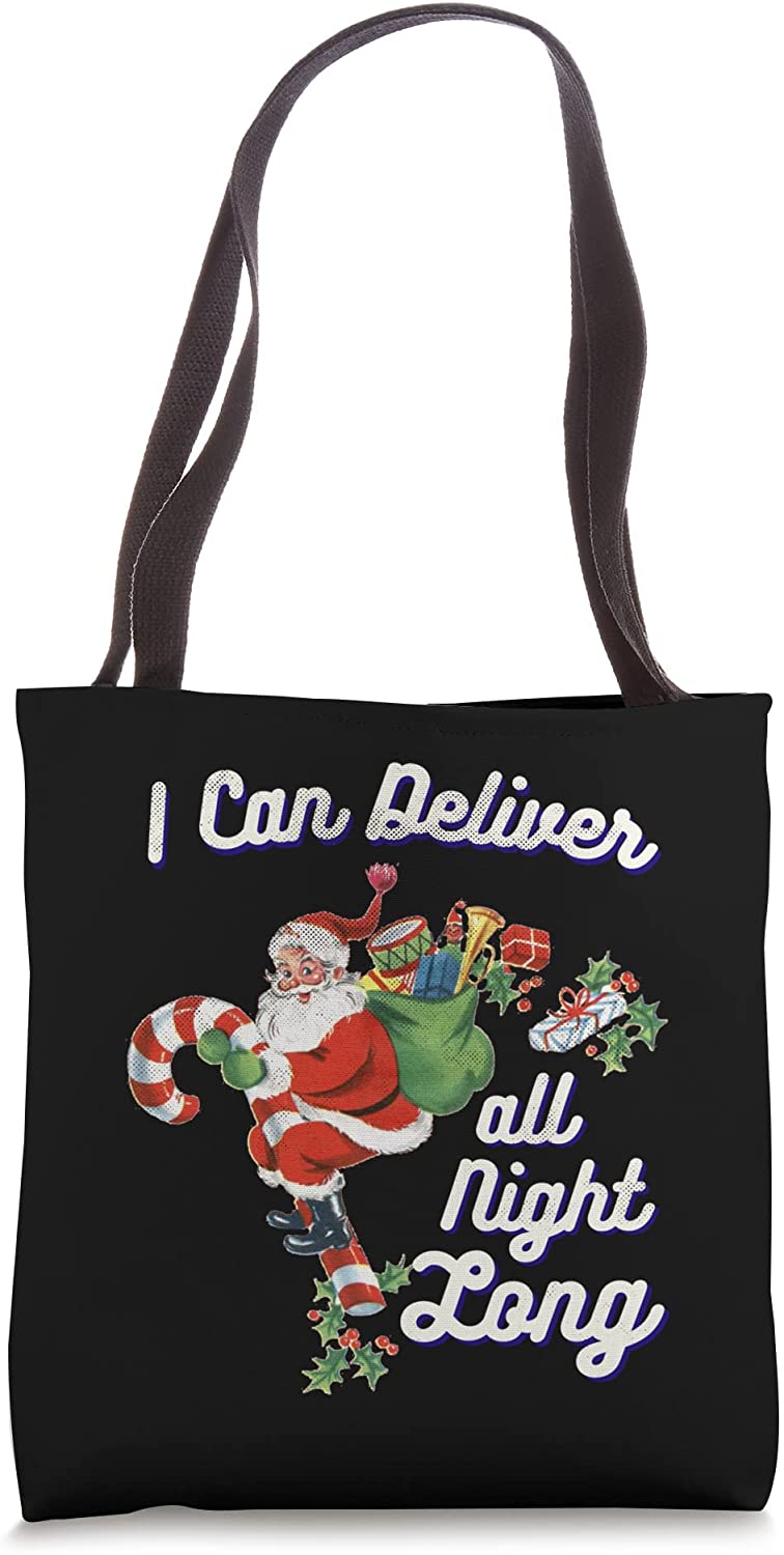 Price:$19.99 Santa I-Can-Deliver-All-Night-Long Adult Joke Vintage Tote Bag : Clothing, Shoes & Jewelry