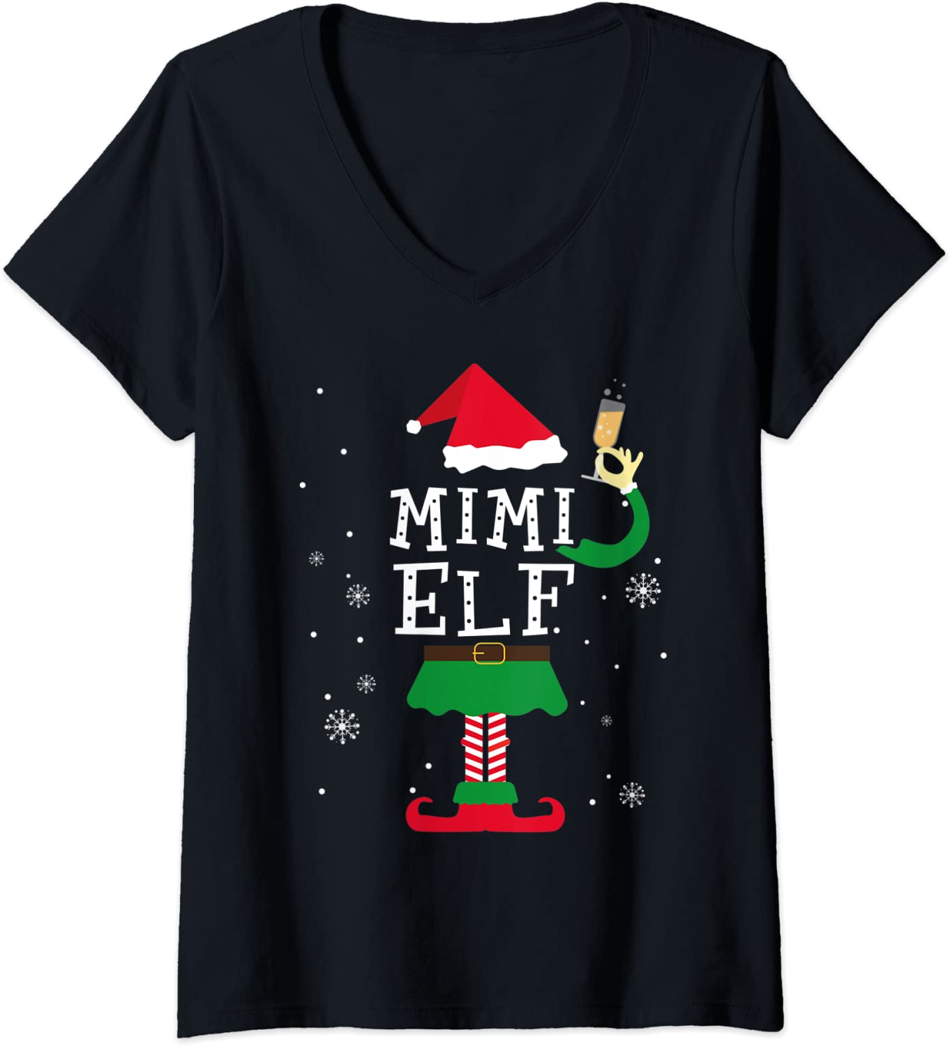 Price:$19.99 Mimi Elf Matching Family Christmas T-Shirt Pajamas Elves V-Neck T-Shirt : Clothing, Shoes & Jewelry