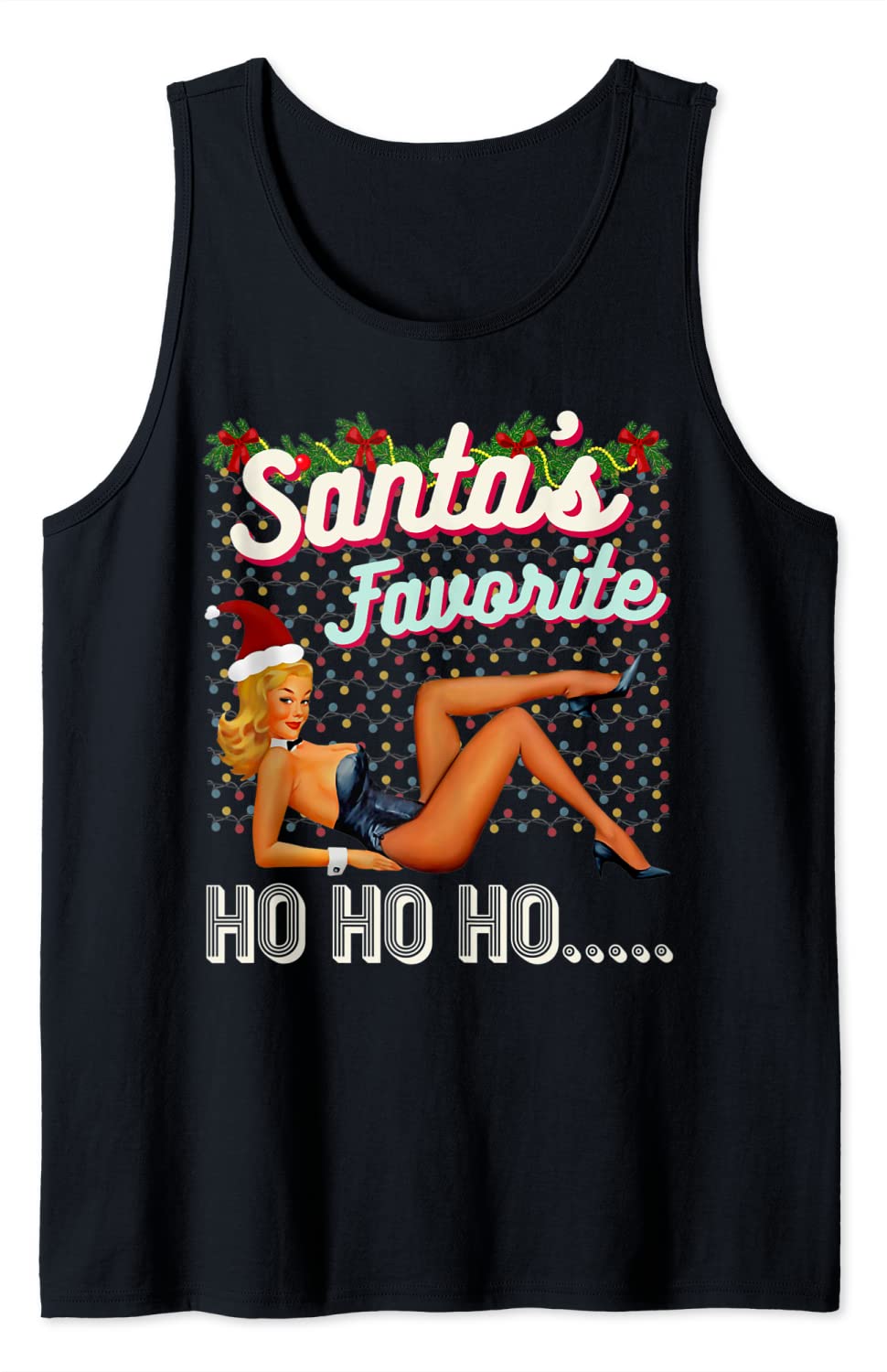 Price:$19.99 Santa's-Favorite-Ho Naughty Dirty Joke Vintage Tank Top : Clothing, Shoes & Jewelry