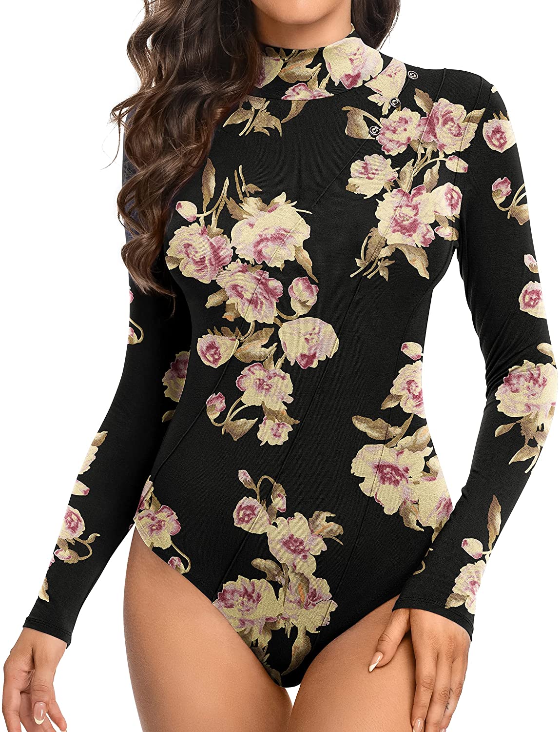 Price:$19.99 Women's Turtleneck Leotard Long Sleeve Basic Tops Bodysuit Jumpsuits : Clothing, Shoes & Jewelry