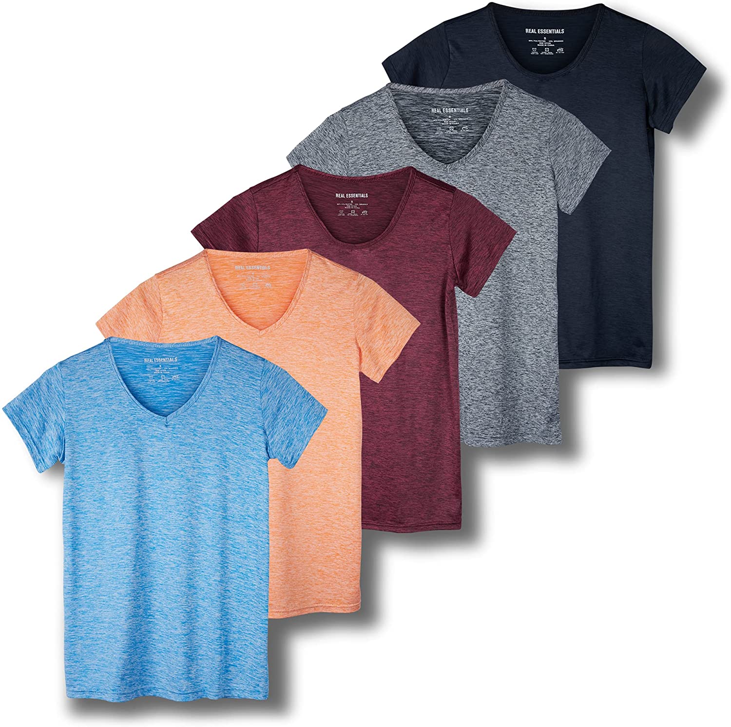 Price:$29.99 Women's Short Sleeve V-Neck Activewear T-Shirt Dry-Fit Moisture Wicking Perfomance Yoga Top (Available in Plus Size) : Sports & Outdoors