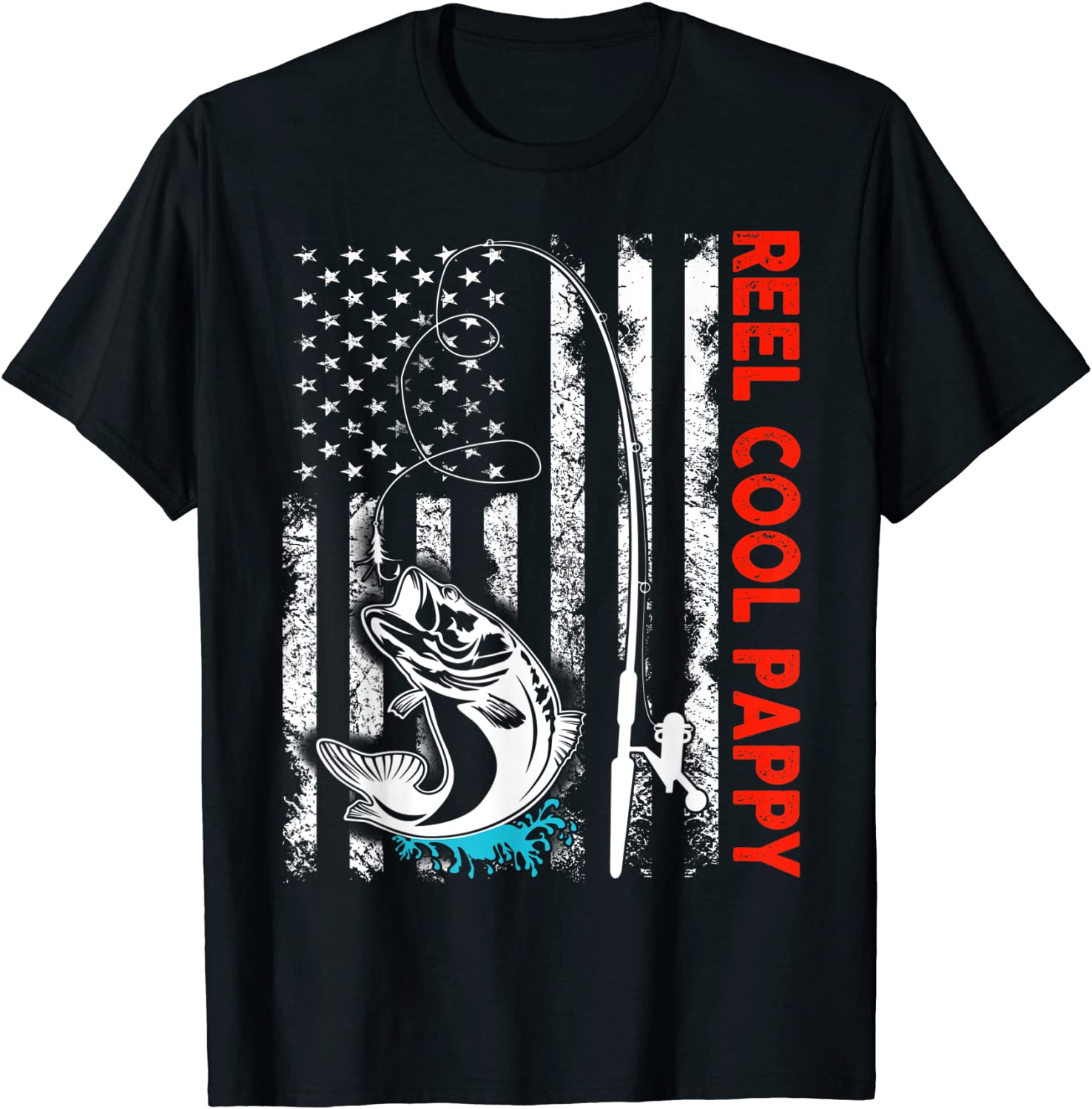 Price:$19.99 Cool Pappy Shirt Family American Flag Fishing Gifts : Clothing, Shoes & Jewelry