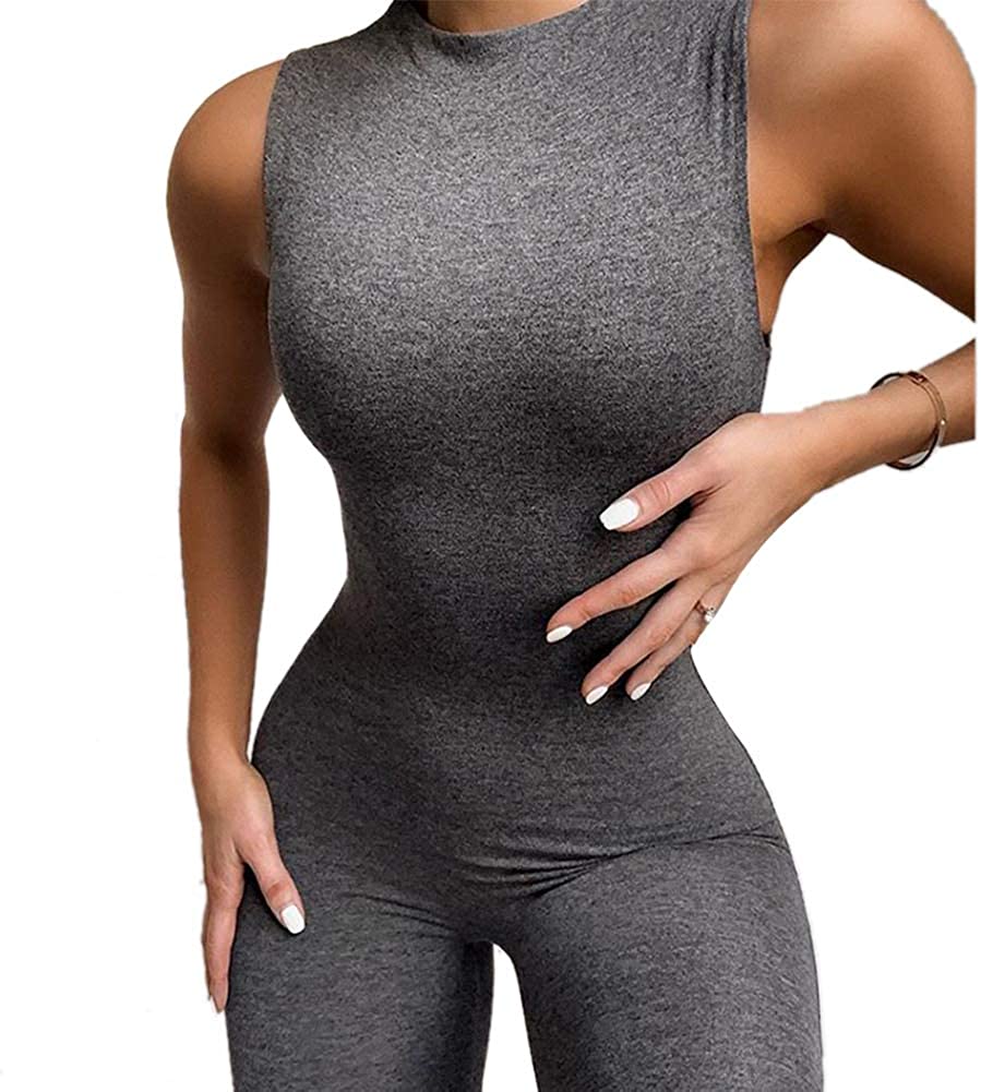 Price:$15.99 Women Sleeveless Active Tank Unitard One Piece Soft Stretch Yoga Dance Leotard Bodysuit : Clothing, Shoes & Jewelry