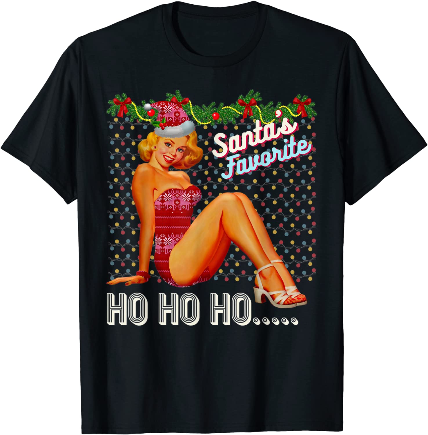 Price:$19.99 Ho Ho Nice Naughty Dirty Joke Meme Retro T-Shirt : Clothing, Shoes & Jewelry