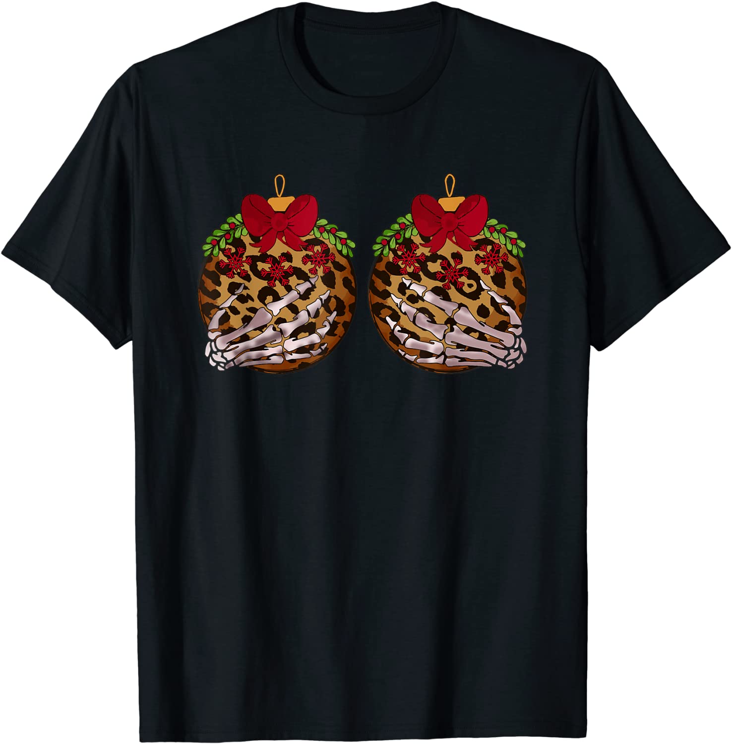 Price:$13.99 Boobs Hand, Leopard Skeletons Boobs T-Shirt : Clothing, Shoes & Jewelry